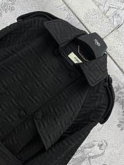 Fendi Black FF Pattern Belt Coat - 3