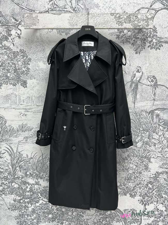 Dior Black Trench Belt Coat - 1