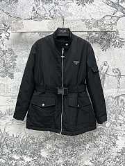 Prada Re-Nylon down jacket with belt - 1