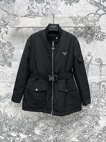 Prada Re-Nylon down jacket with belt