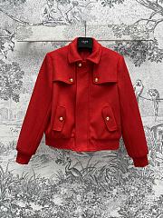 Celine blouson jacket in wool felt red - 1