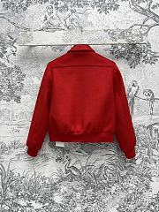 Celine blouson jacket in wool felt red - 2