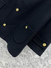 Celine hooded Triomphe coat in wool felt - 6