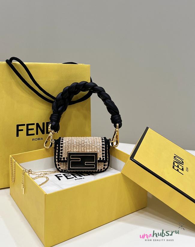 Fendi Nano baguette canvas bag 11.5x2.5x7cm - 1