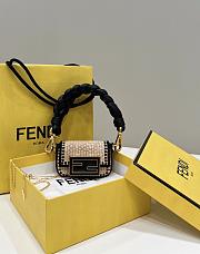 Fendi Nano baguette canvas bag 11.5x2.5x7cm - 1