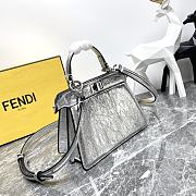 Fendi Peekaboo IseeU Silver Bag 20/11/15.5cm - 3