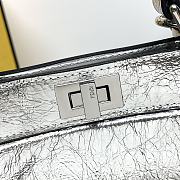 Fendi Peekaboo IseeU Silver Bag 20/11/15.5cm - 2