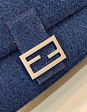 Fendi Baguette Denim Blue Bag 26-5-15cm - 3