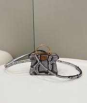 Fendi Baguette Micro Crocodile Leather Bag 10x8.5x12cm - 2