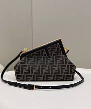 	 Fendi First FF Pattern Brown Bag 26×9.5×18cm - 1