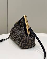 	 Fendi First FF Pattern Brown Bag 26×9.5×18cm - 3