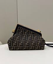 	 Fendi First FF Pattern Brown Bag 26×9.5×18cm - 2