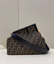 Fendi First FF Pattern Brown Bag 32.5x15x23.5cm  - 1