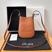 Celine PHONE POUCH HELOISE in SUPPLE CALFSKIN 15 x 19.2 x 3 CM - 3