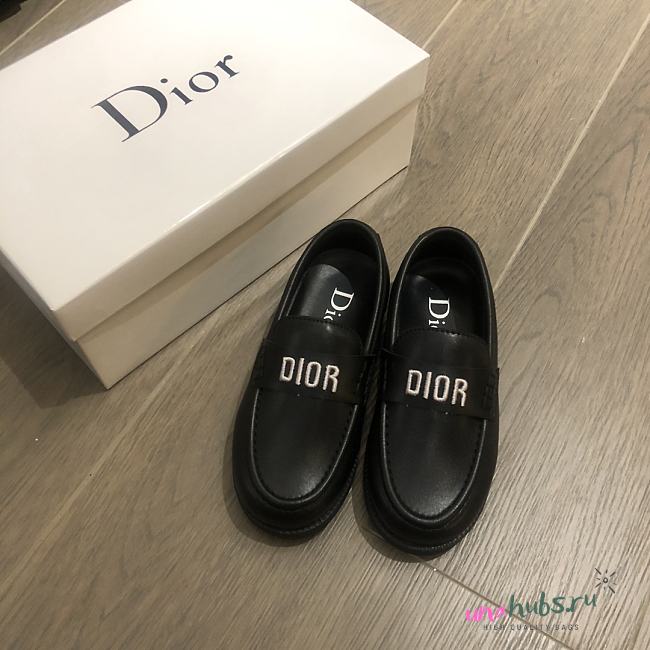 Dior Black Baby Loafers - 1