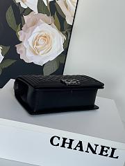 Chanel Le Boy Black Caviar Leather Bag Silver Hardware - 4