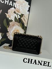 Chanel Small Le Boy Black Caviar Leather Shiny Gold Hardware - 6