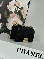 Chanel Small Le Boy Black Caviar Leather Shiny Gold Hardware - 5