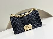 	 Chanel Small Black Caviar Leather Gold Hardware - 1