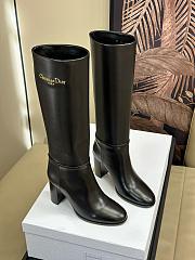 Dior Black Leather Long Boot - 6