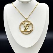 Louis Vuitton LV logo chain necklace - 2