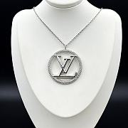 Louis Vuitton LV logo chain necklace - 3