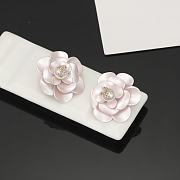 Chanel Pink Flower CC Logo Earrings - 4