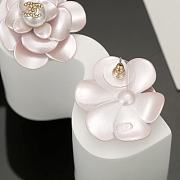 Chanel Pink Flower CC Logo Earrings - 3