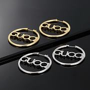 GUCCI Logo Hoop Earrings - 1