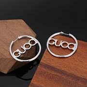 GUCCI Logo Hoop Earrings - 3