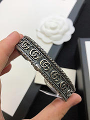 Gucci Silver Bracelet With Double G - 2