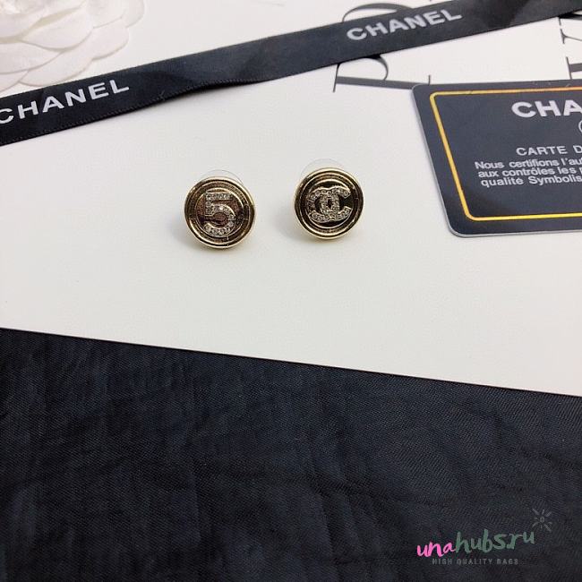 Chanel Gold Metal Earrings  - 1