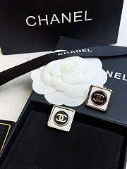 Chanel Square Earrings Black&White - 4