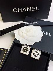 Chanel Square Earrings Black&White - 2