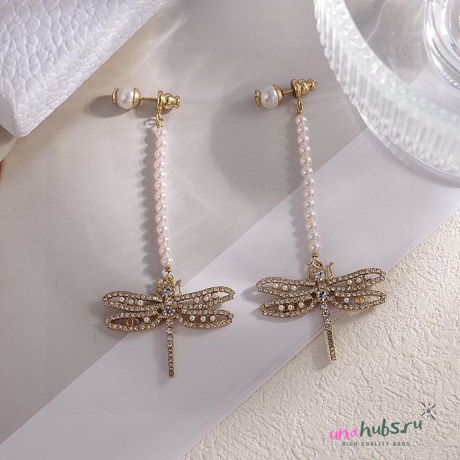 Dior Night Herbarium Earrings Matte Gold-Finish Metal  - 1