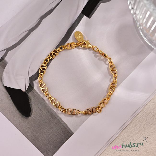 Valentino Vlogo Gold Chain Bracelet - 1