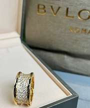 BVLGARI B ZERO 1 RING WITH PAVE' DIAMOND ROSE GOLD - 6