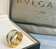 BVLGARI B ZERO 1 RING WITH PAVE' DIAMOND ROSE GOLD - 5