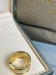 BVLGARI B ZERO 1 RING WITH PAVE' DIAMOND ROSE GOLD - 3