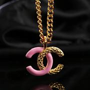 Chanel CC Logo Pendant Gold Neckalce - 2