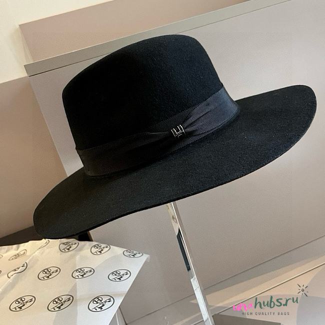 Hermes Black Suede Felt Hat - 1