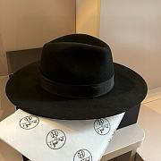 Hermes Black Suede Felt Hat - 6