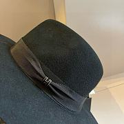 Hermes Black Suede Felt Hat - 2