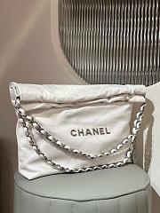 Chanel 22 Handbag White Silver Hardware 35x37x7cm - 4