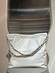 Chanel 22 Handbag White Silver Hardware 35x37x7cm - 3