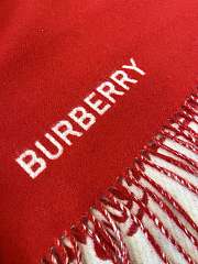 Burrberry Red Equestrian Knight cashmere scarf 45*210CM - 5