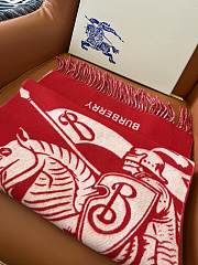 Burrberry Red Equestrian Knight cashmere scarf 45*210CM - 2