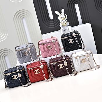 Chanel Mini Vanity Lambskin Leather - 11*8.5*7cm