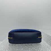 Miu Miu Beau Tartan Top-Handle Bag with navy velvet Leather - 2