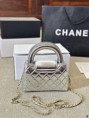 Chanel Kelly Silver Handbag 20x14cm - 5